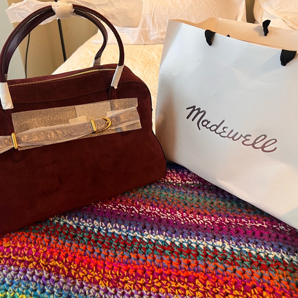 Madewell Burgundy Belted Satchel - Picture 3 of 7